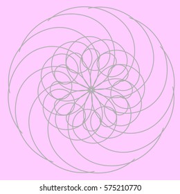 gray spiral on a pink background vector