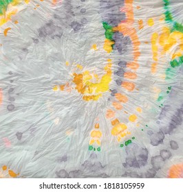 Gray Spiral Tie Dye Swirl. Vector Round. Traditional Abstract Tie Dye. Summer 60s Peace. Gray Swirl Watercolor. Yellow Orange Circle. Circle Acid Tie Dye. Brush Yellow Tie Die. Vector Dyed Background