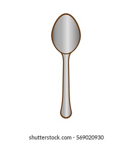gray spoon icon image design, vector illustration