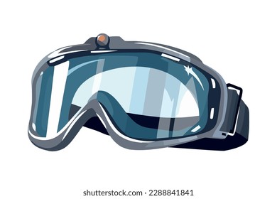 gray sport goggles for winter sports isolated