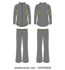 Gray Sport Jacket and Pants Track Suit