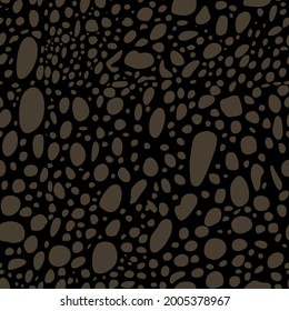 Gray spots on a dark background. Dart frog skin pattern. Vector illustration.