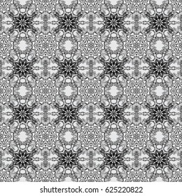 Gray spotted Vector illustration. Beautiful pattern with abstract flowers. Gray background. Background.
