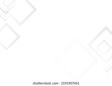 Gray Square Digital Vector  Background. Simple Ornament Poster. Light Modern Frame. Grey 3d Illustration.