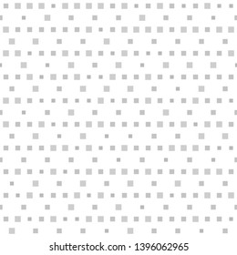 Gray square pattern. Seamless vector background - grey squares of different size on white backdrop