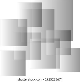 Gray squares with gradient effect, modern cover design. Background and texture of black geometric shapes.