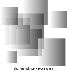 Gray squares with gradient effect, modern cover design. Background and texture of black geometric shapes.