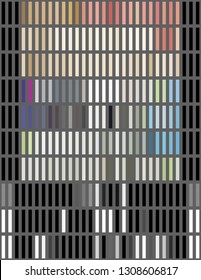 Gray squares mosaic on black background