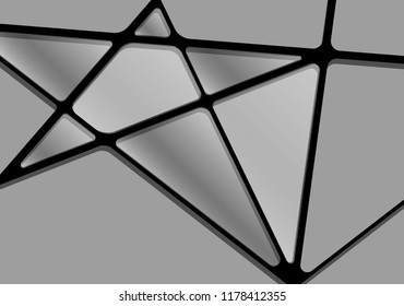 gray star bow abstract vector gradient background