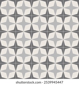 gray star, cement tiles, cute pattern, decorative seamless background