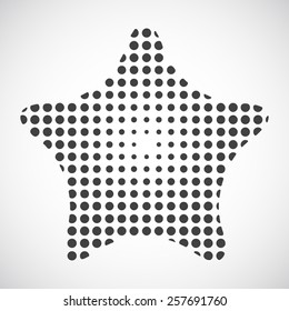 Gray star halftone background stock vector illustration 