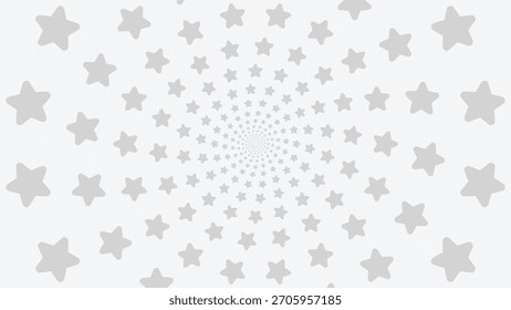 Gray Star Shapes Concentric Radial Pattern Background
