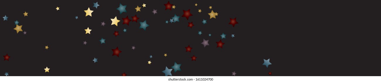 Gray Stars Space. Indigo Texture Sky. Red Confetti Gift. Golden Starry Gift. Summer Cosmos. Christmas Symbol. Sparkling Greeting. Celebration Space.