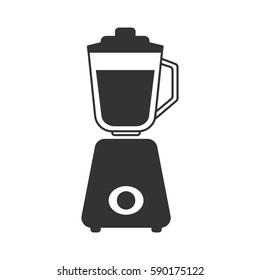 A gray stationary blender icon. This illustration shows a flat icon for web.