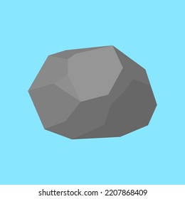 Gray stone, boulder, illustration, vector