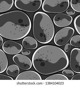 Gray stone seamless vector pattern. Abstract vector background