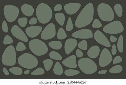 gray stones, rocks or cobblestones background. floor texture, flat vector illustration.