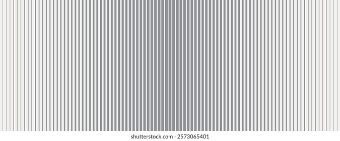 Gray striped background with vertical lines. The background features a sleek, modern gray color and a smooth, linear texture. Geometric pattern background vector. Gray background.