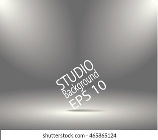 Gray studio room backdrop background soft light. Mock up template product display.