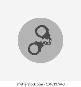 Gray style icons. Handcuffs.