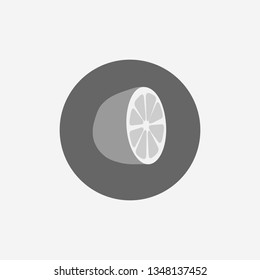 Gray style icons. Lemon.