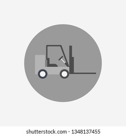 Gray style icons. Lifting machine.