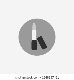 Gray style icons. Lipstick.