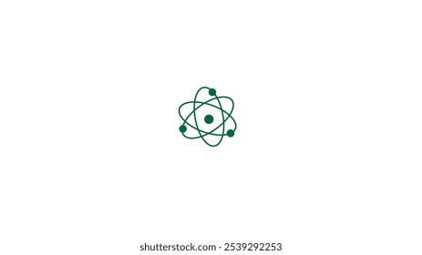 Gray style icons.Atom part icon on white background.