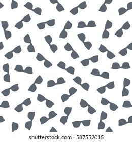 gray sunglasses. glasses. seamless pattern. white background. vector illustration