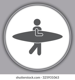 Gray surfing vector