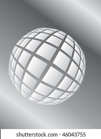 Gray surround the ball in space. Vector illustration