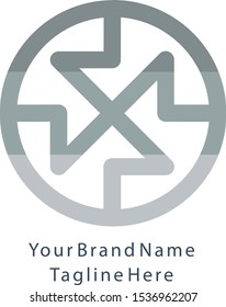 Gray Swastika Logo Vector Design