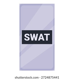 Gray swat shield protecting from danger during critical operations
