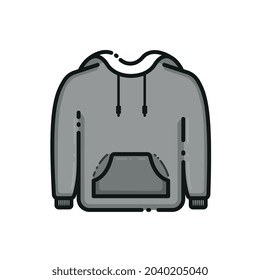 Gray sweatshirt to warm up in the cold