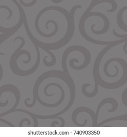 Gray swirl seamless pattern