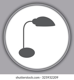 Gray  Table lamp vector, icon