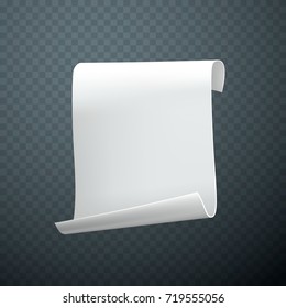 Gray tapes template set. Curled paper ribbons. Ancient papyrus collection. Vector illustration.