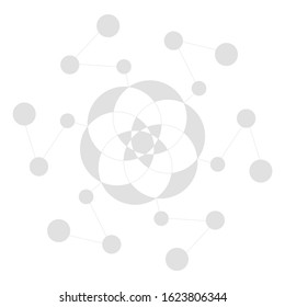 Gray tech background with simple and modern shapes