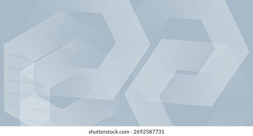 Gray Tech Finance Fintech Background Abstract Hexagon Pattern. Abstract Business Tech Science Vector Backdrop Simple Art Modern