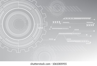 gray technology background circle line pattern template