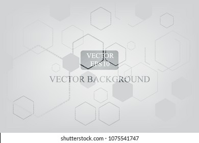 gray technology background hexagon abstract pattern