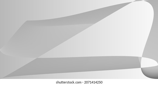 Gray Technology Silver Alluminium Office Background. Modern Grey Smooth Minimal Gradient Mesh. Digital Layers Dynamic Futuristic Illustration. Monochromatic Metallic Shape Fluid Smooth Surface.