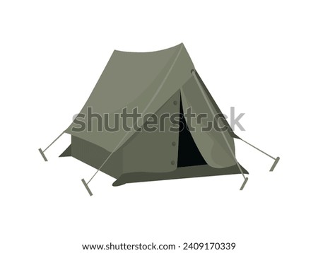 gray tent camping travel vector
