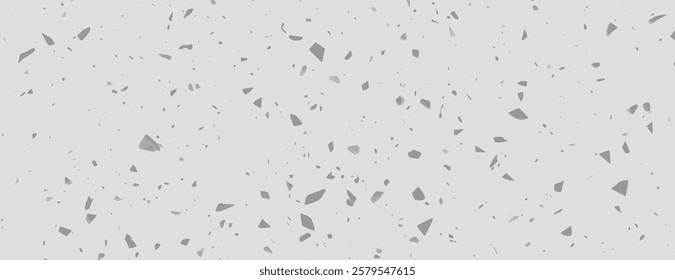 Gray terrazzo background, background with speckled texture, background featuring gray and white colors, creating a modern look. Minimal terrazzo pattern, speckled texture background vector