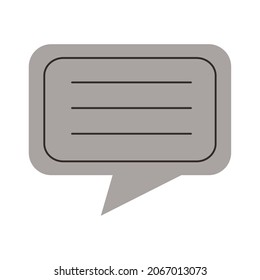 gray text balloon communication icon