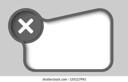 gray text box with ban mark