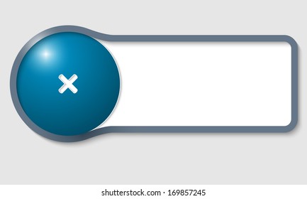 gray text frame for any text and ban mark