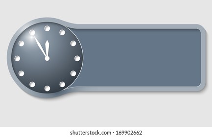 gray text frame for any text and clock