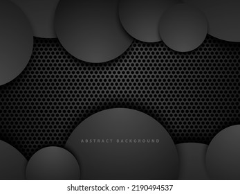 gray texture abstract background with realistic circle shape