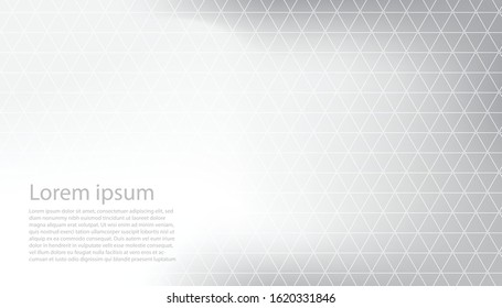 Gray texture geometric pattern. Abstract paper triangle white background pattern with copy space. Premium Vector